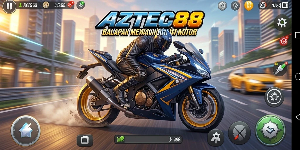 Tampilkan aksi balapan mendebarkan dalam AZTEC88 dengan mobil cepat dan grafis yang menakjubkan.