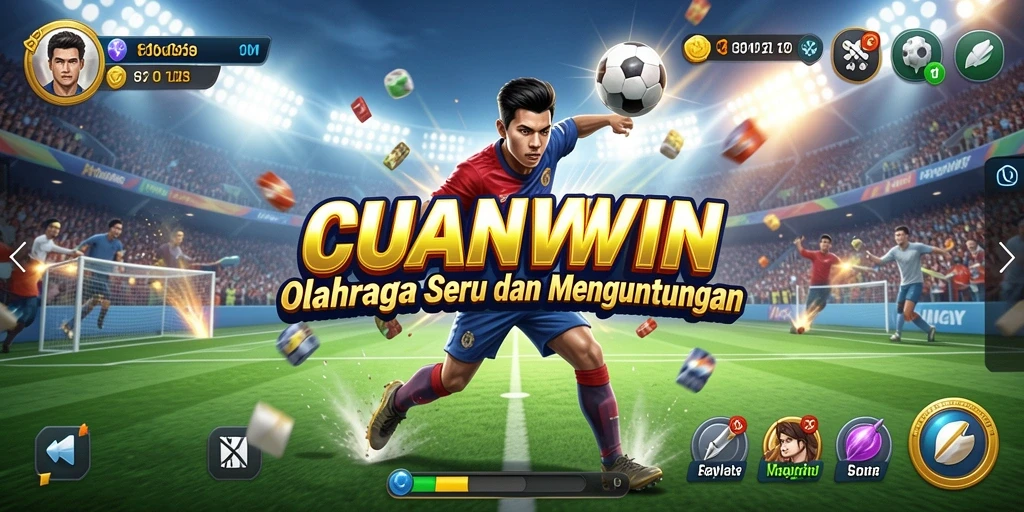 Tampilan gameplay seru dalam CUANWIN dengan banyak aktivitas olahraga.