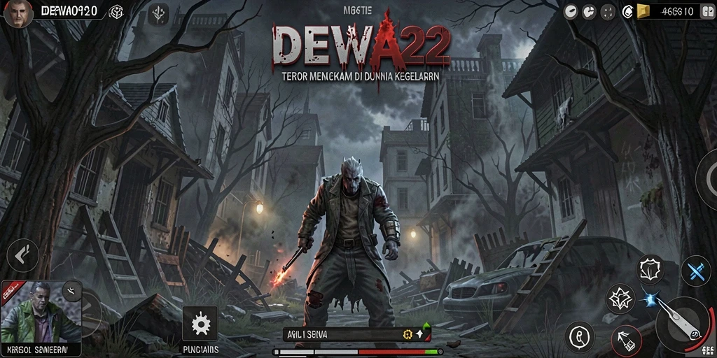 Gameplay mencekam DEWA22 dengan suasana yang menakutkan.