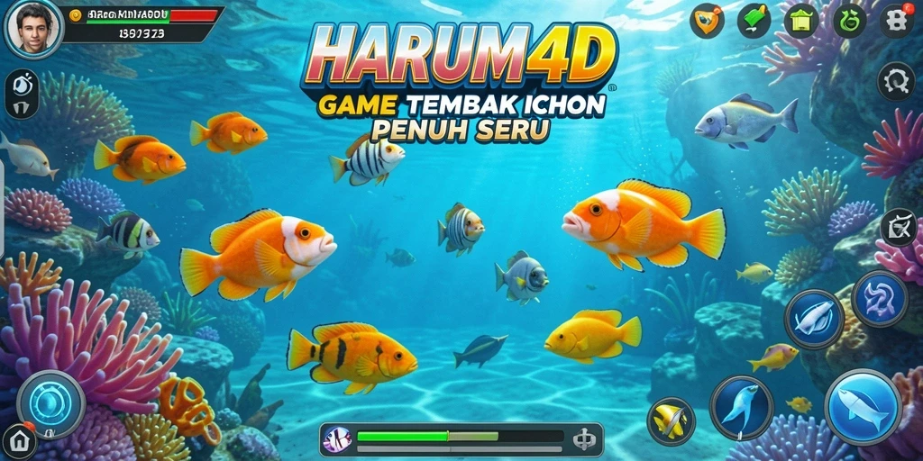 Tampilan gameplay seru dalam game Tembak Ikan HARUM4D.