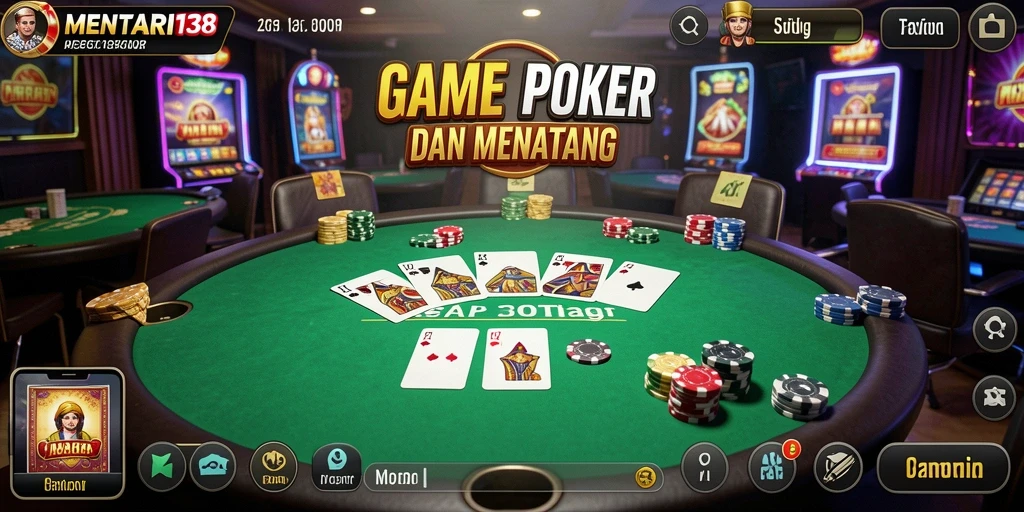 Screenshot gameplay MENTARI138 yang menampilkan aksi Poker seru.