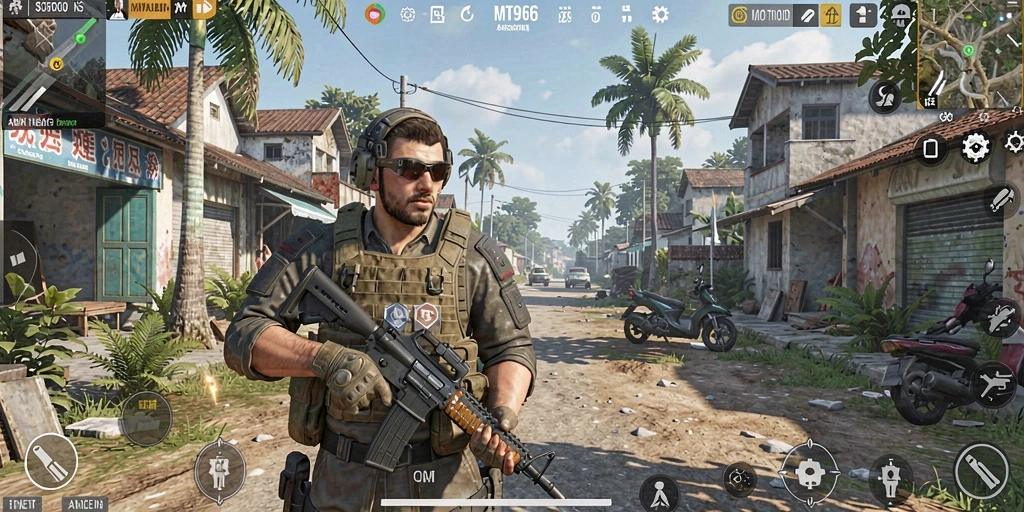 Tampilan gameplay menarik dan mendetail dari MT966.